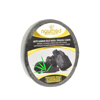 Savon éponge 2-en-1 - Charbon