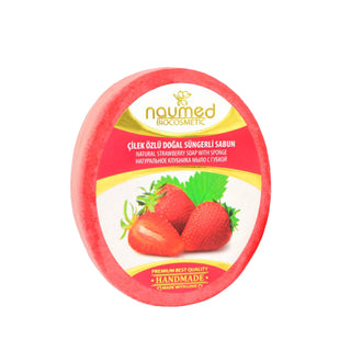 Savon éponge 2-en-1 - Fraise