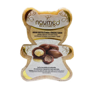 Savon éponge 2-en-1 Nounours - Huile d'argan