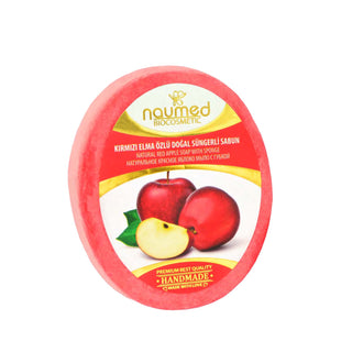Savon éponge 2-en-1 - Pomme rouge