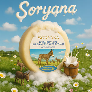 Savon éponge 2-en-1 - Lait d'ânesse