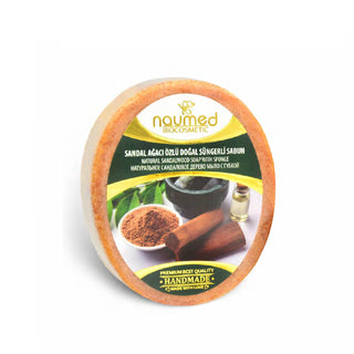 Savon éponge 2-en-1 - Bois santal