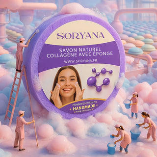 Savon éponge 2-en-1 - Collagène