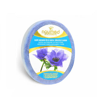 Savon éponge 2-en-1 - Anémone bleue