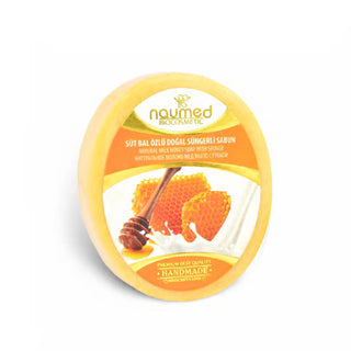 Savon éponge 2-en-1 - Lait de Miel