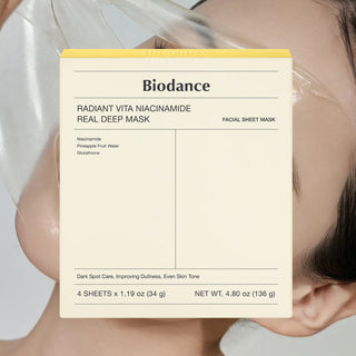 Radiant Vita Niacinamide Real Deep Mask 1 Box  - Biodance