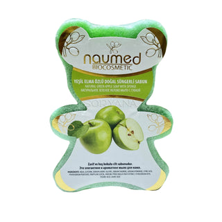 Savon éponge 2-en-1 Nounours - Pomme verte