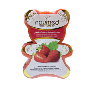 Savon éponge 2-en-1 Nounours - Fraise