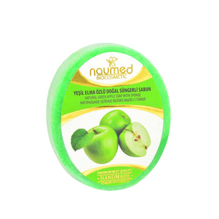 Savon éponge 2-en-1 - Pomme verte